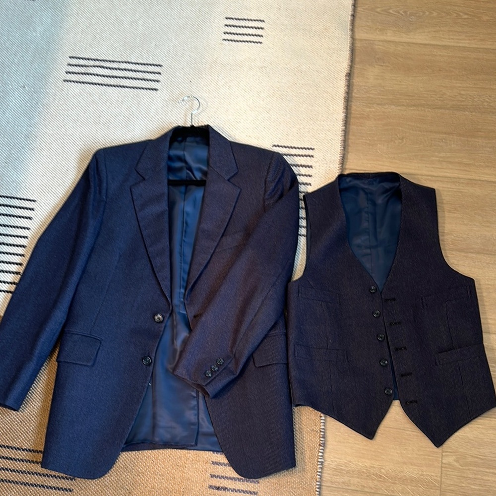 Vintage Classic Navy Men's Suit & Vest